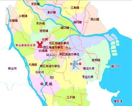中山分公司地理位置